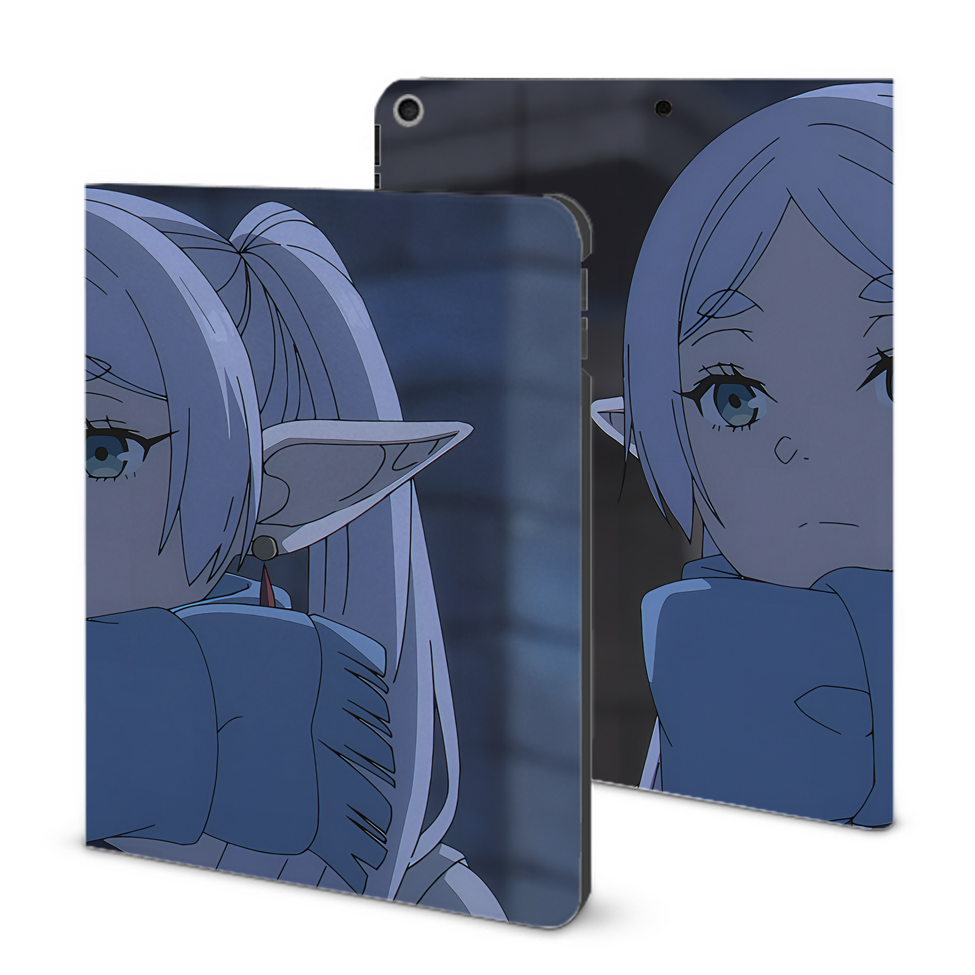 （画像用） 葬送のフリーレン Frieren IPad ケース ブック型 PUレザー TPU 耐衝撃 軽量 薄型 ペン収納なし 全面保護 IPad 各モデル対応